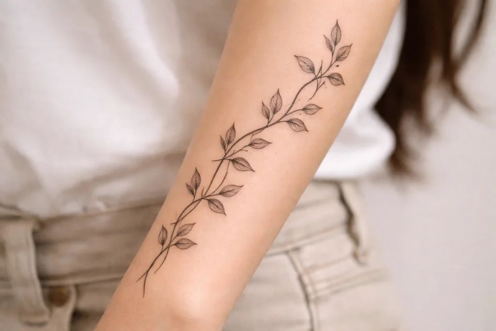 Vine and Leaves Tattoo