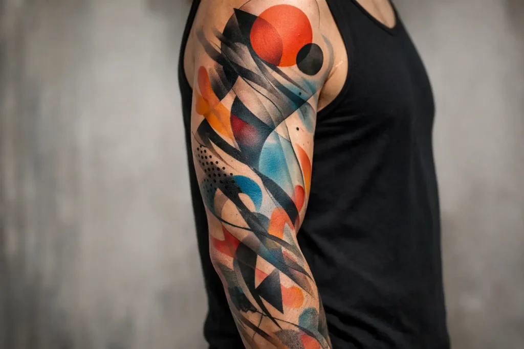 Abstract Art Sleeve Tattoo