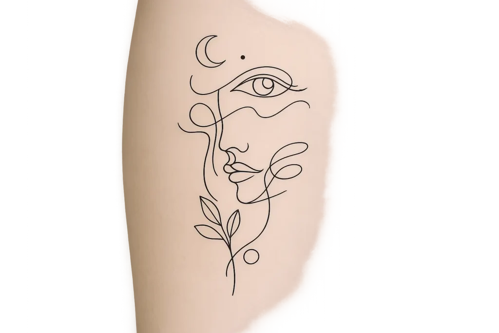 Abstract Line Art Tattoo