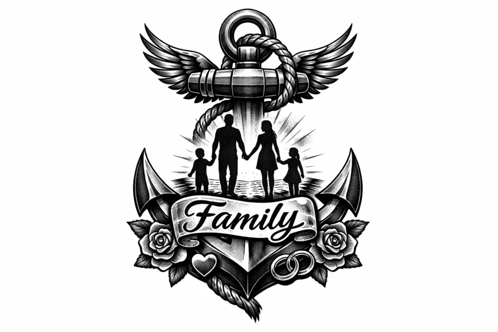 Anchor Family Tattoo