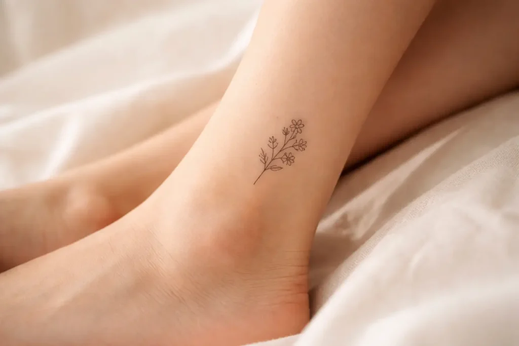 Ankle Tattoo Placement Delicate Detail