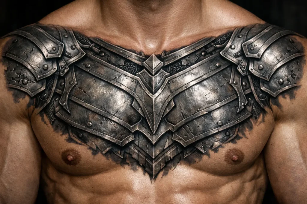 Armor Chest Tattoo