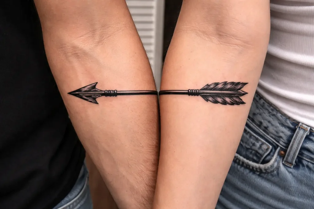 Arrow Connecting Tattoo Ideas