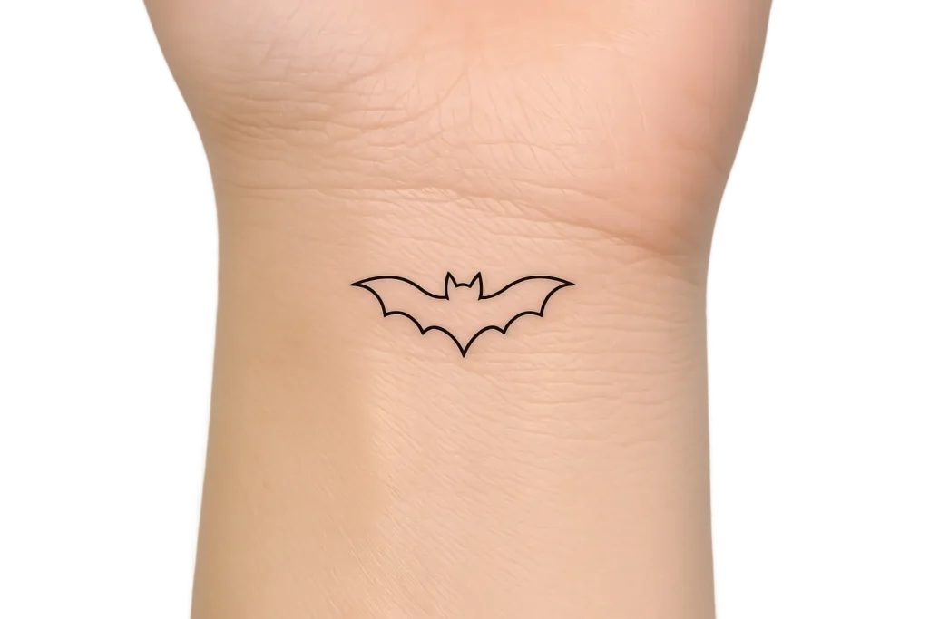 Bat Outline Tattoo