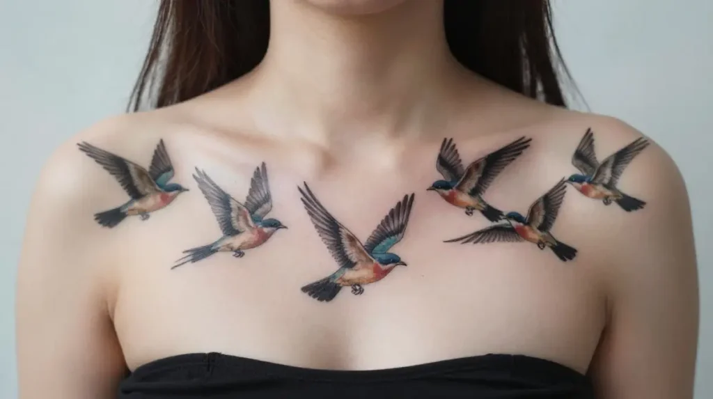 Bird Chest Tattoos