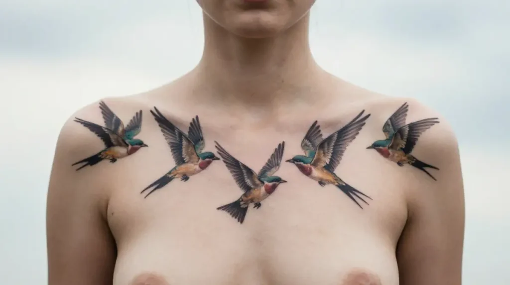 Bird Chest Tattoos