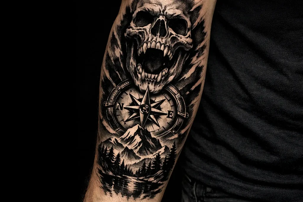 Black Ink Bold Tattoo