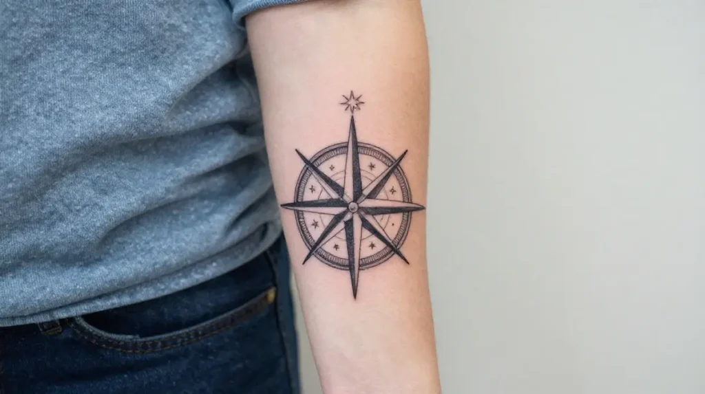 Boho Compass Tattoos for Wanderlust