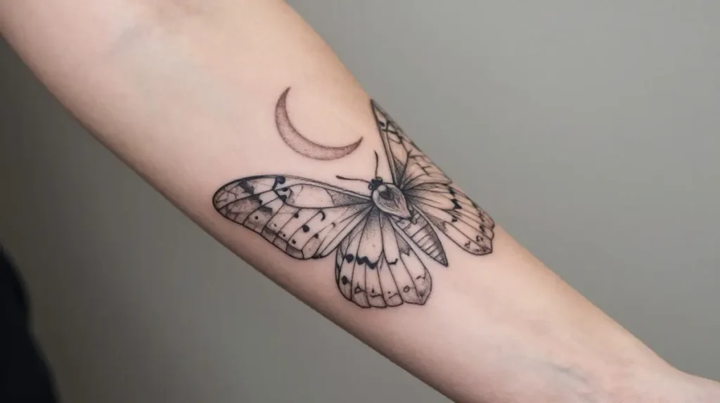 Boho Moth Tattoos for Personal Growth
