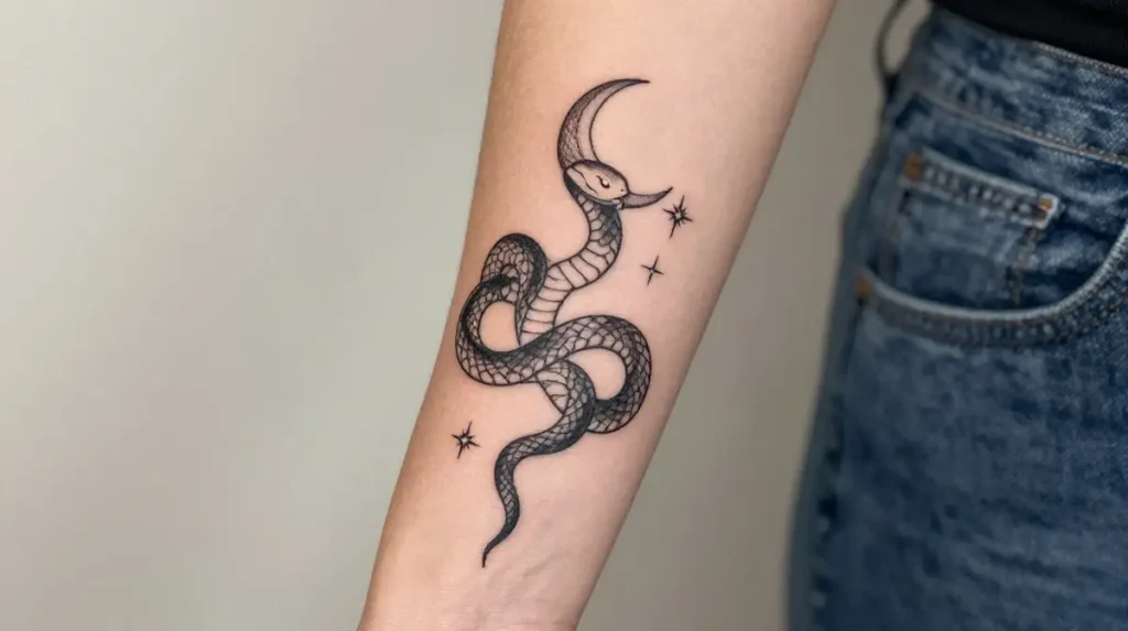 Boho Snake Tattoos for Rebirth and Power