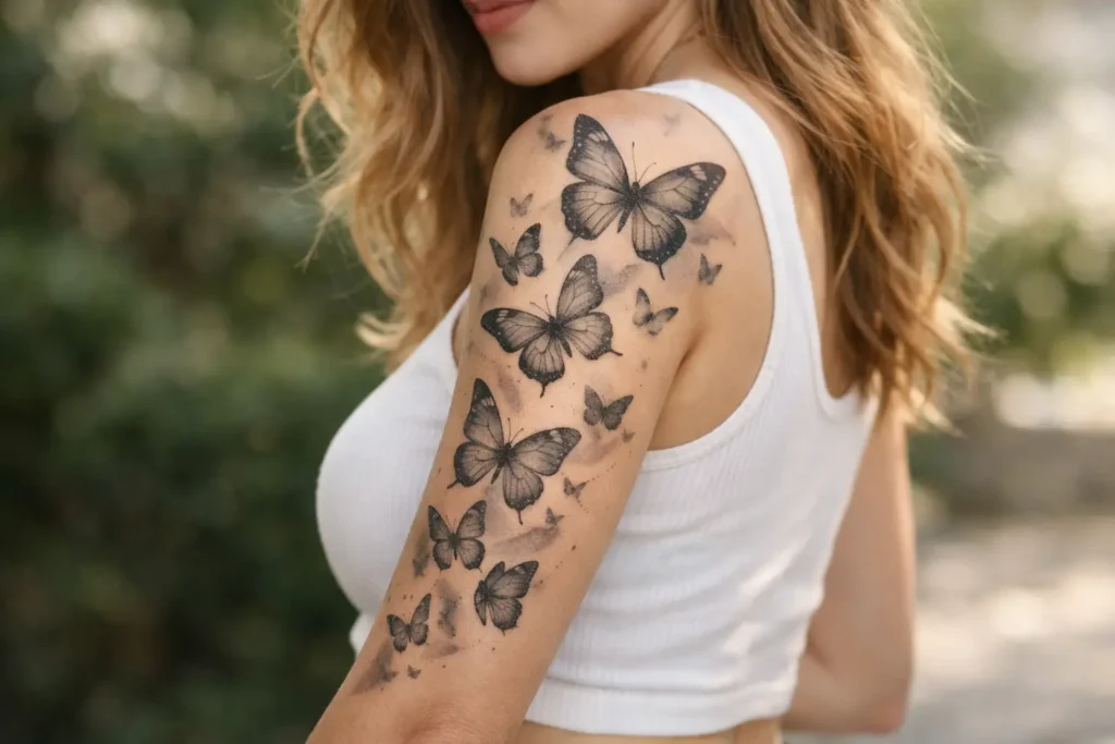 Butterfly Sleeve Tattoo