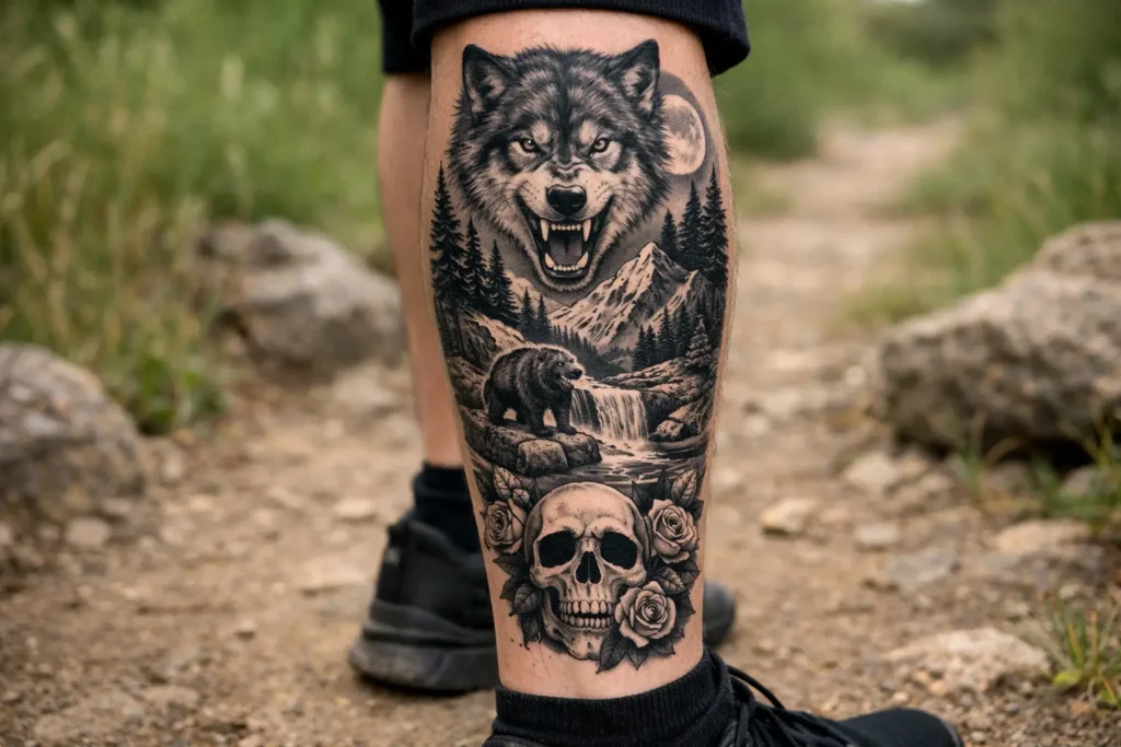 Calf Tattoo Placement Classic and Visible