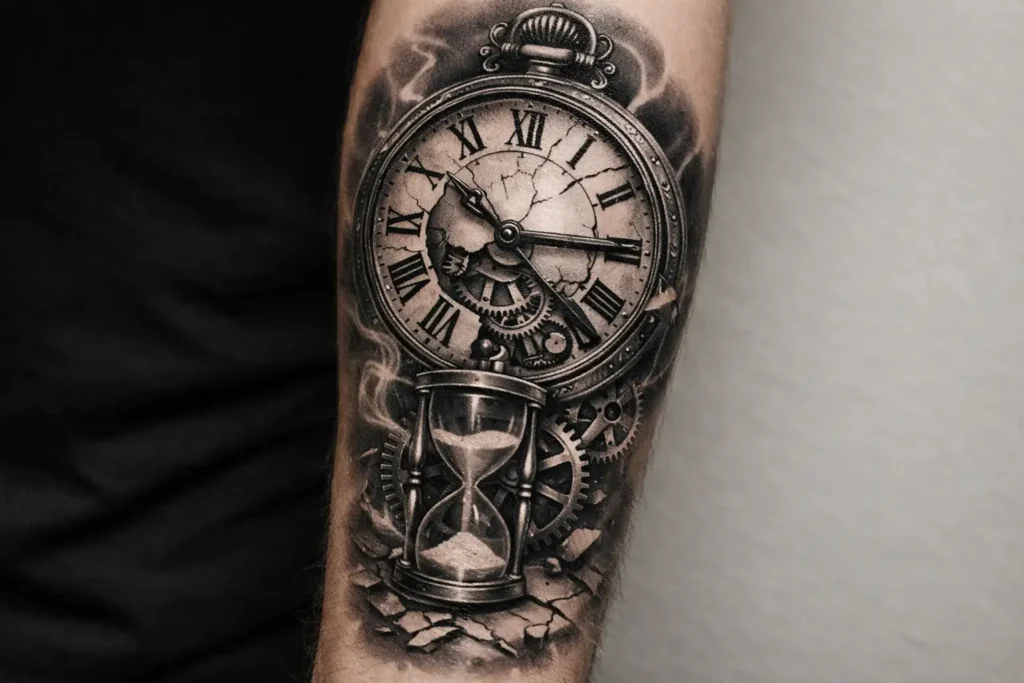 Clock Forearm Tattoo