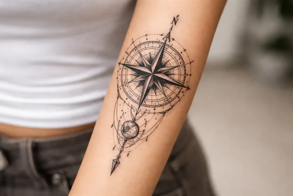 Compass Tattoo Designs