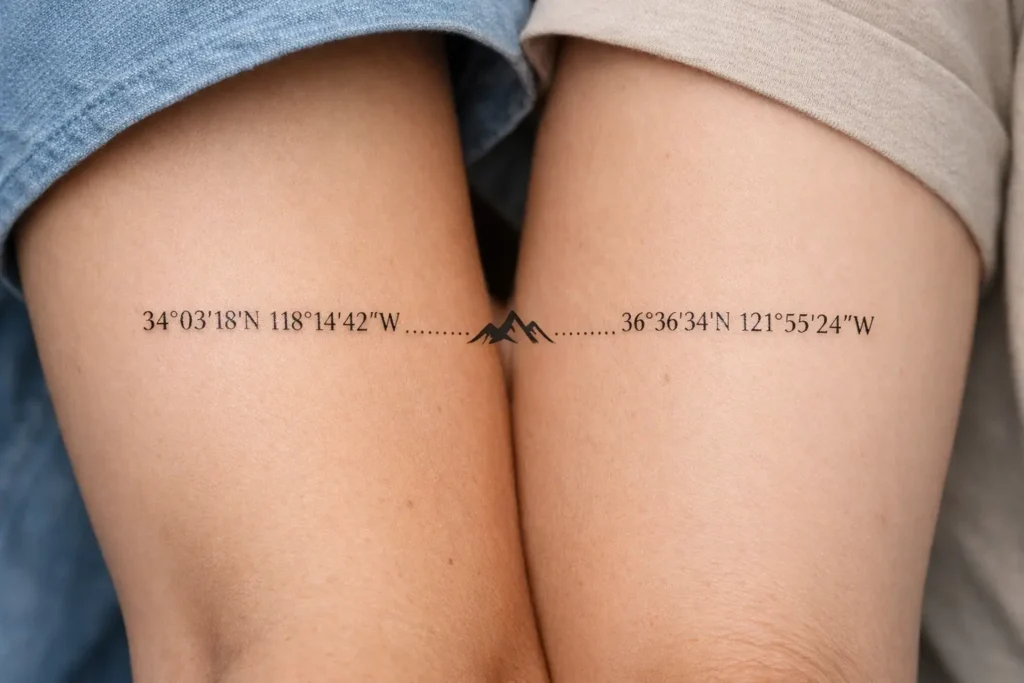 Coordinates Connecting Tattoos