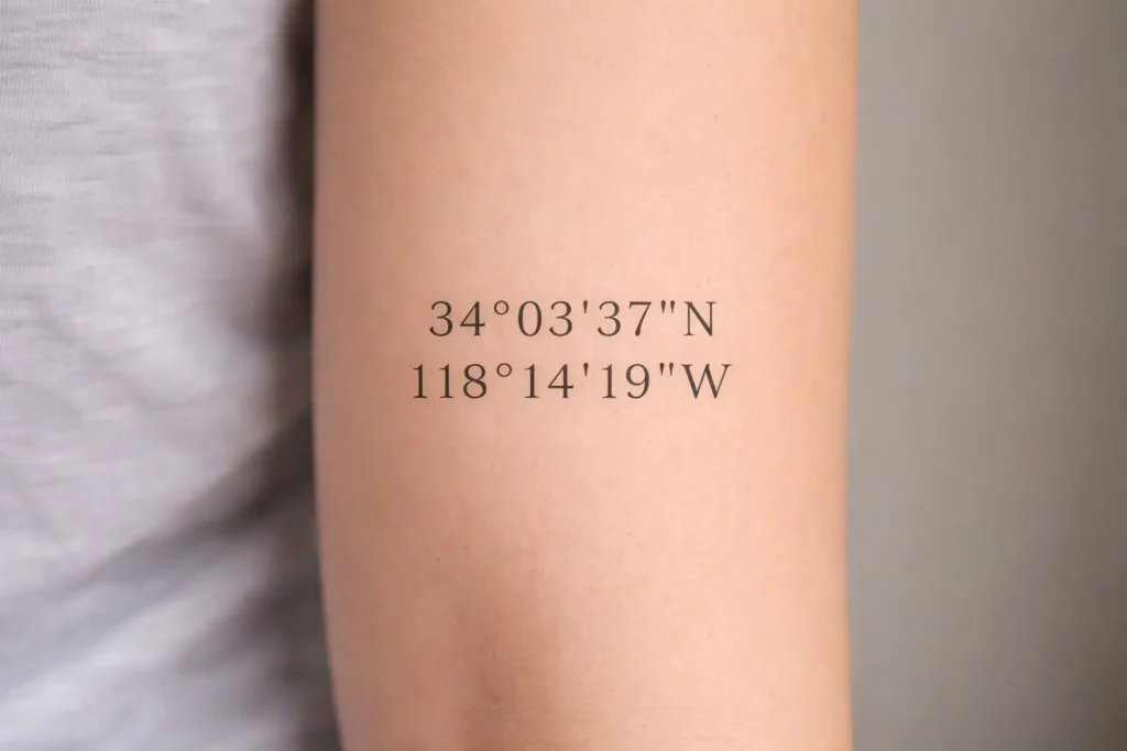 Coordinates Tattoo