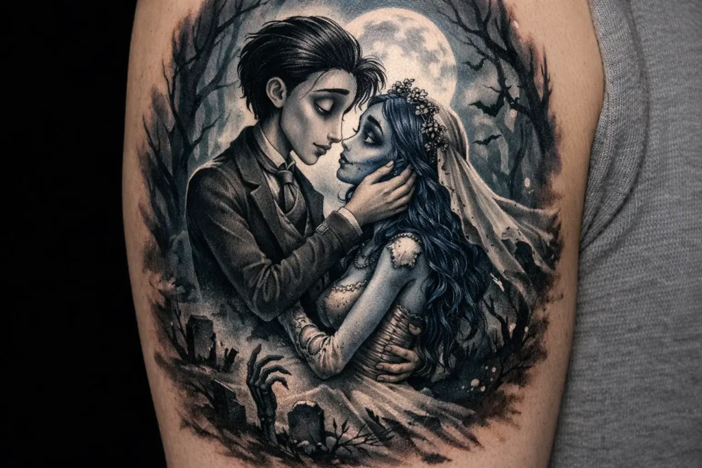 Corpse Bride Silhouette Tattoo