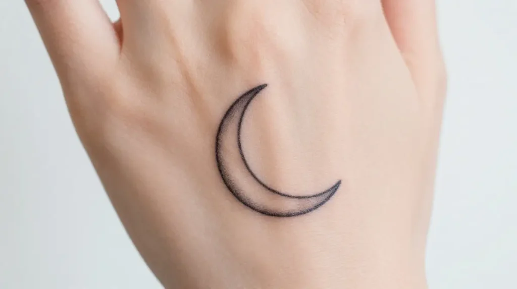 Crescent Moon on the Back of the Hand