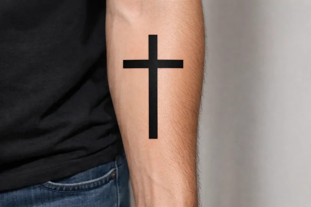 Cross Forearm Tattoo
