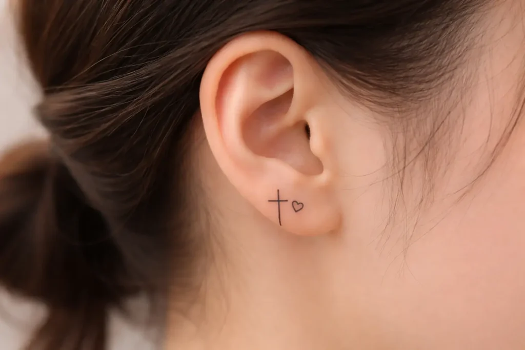 Cross with Heart Detail