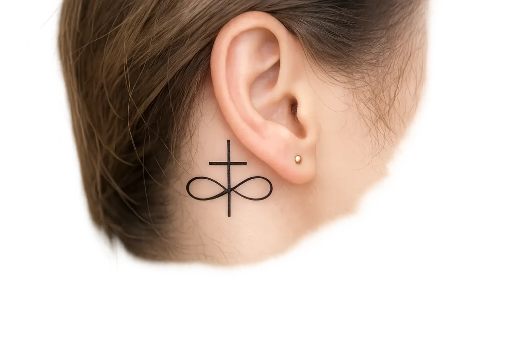 Cross with Infinity Symbol