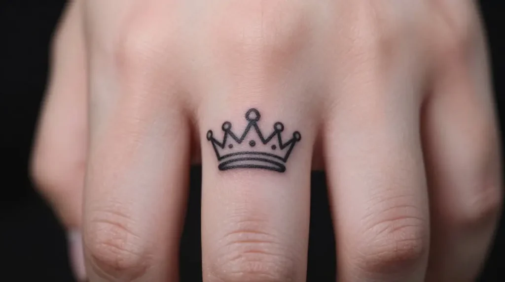 Crown Tattoos on Finger