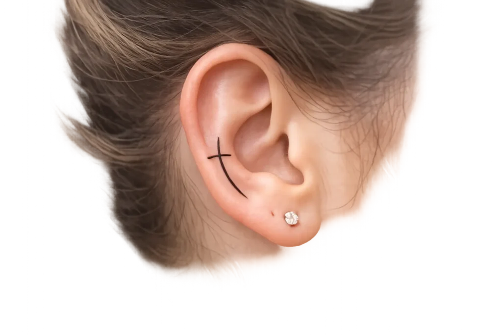 Curved Cross to Fit Ear Shape