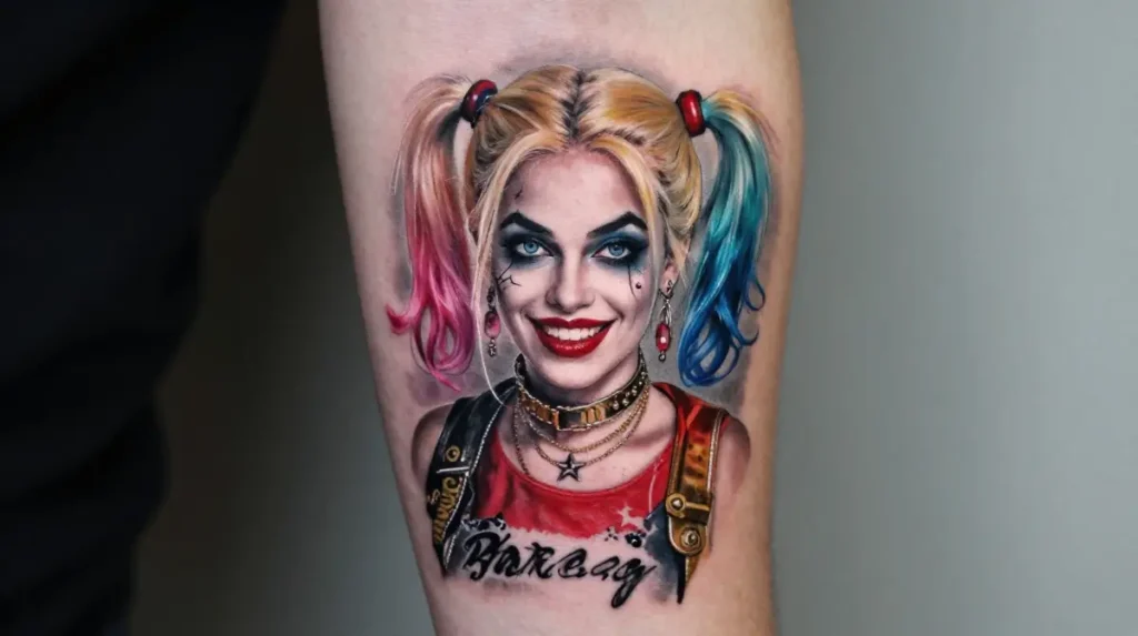 Custom Harley Quinn Tattoo