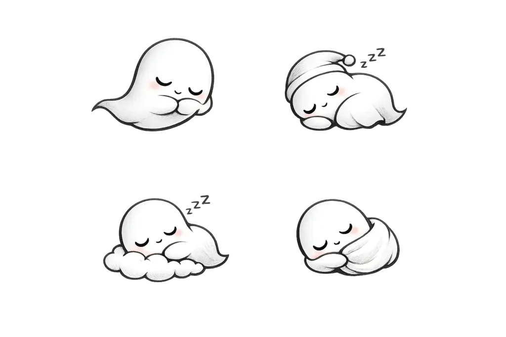 Cute Sleeping Ghosts