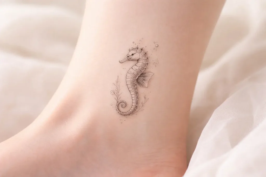 Delicate Seahorse Tattoo Styles