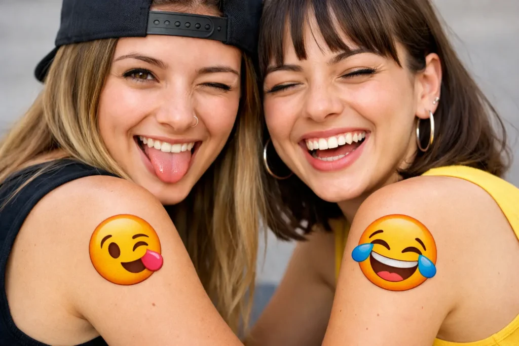 Emoji Face Tattoos