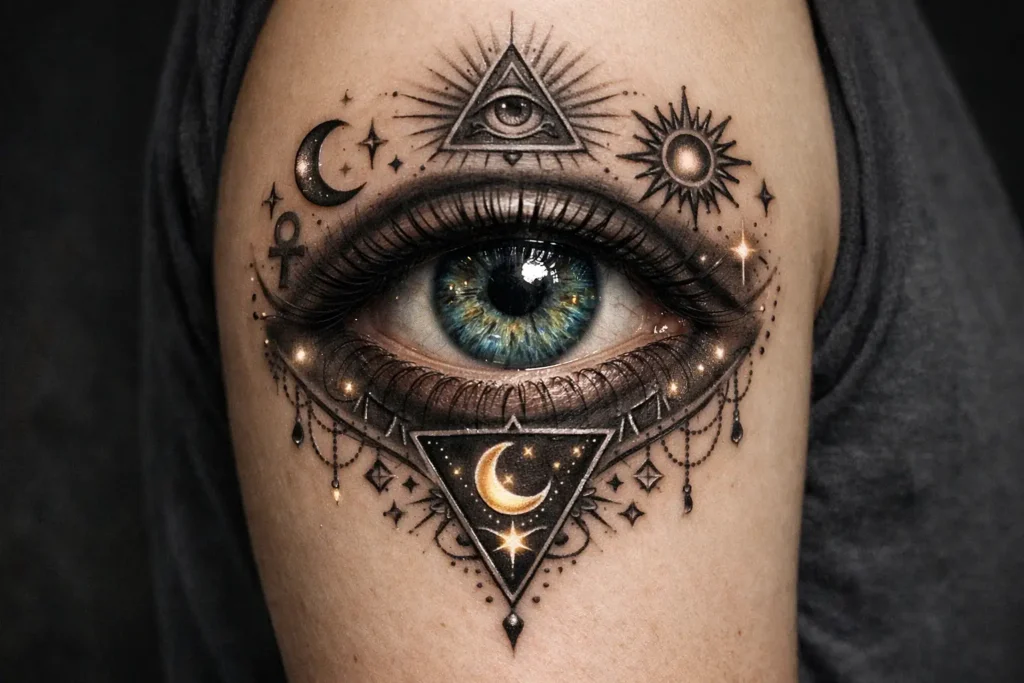 Eye and Symbol Tattoos That Watch Over You