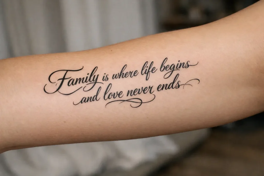 Family Quote Tattoo