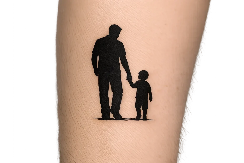 Father and Child Silhouette
