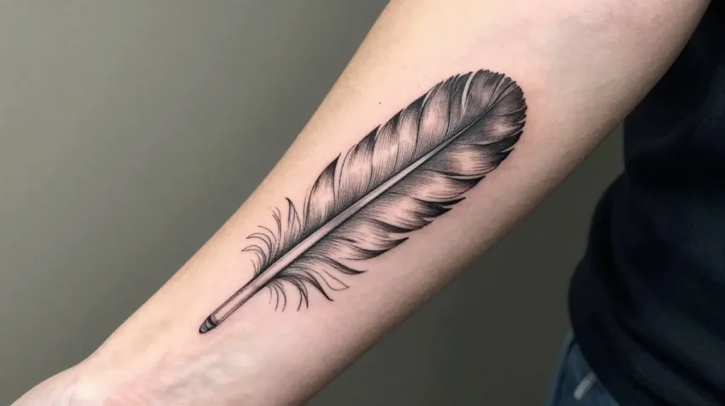 Feather Tattoos for Freedom and Elevation