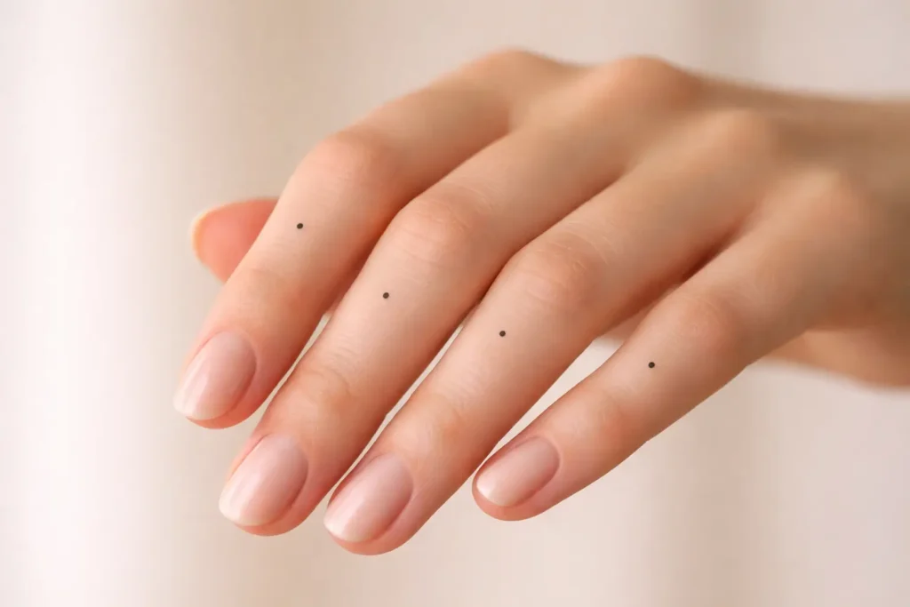 Finger Dot Tattoo