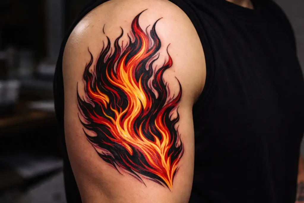 Flame Tattoo Design