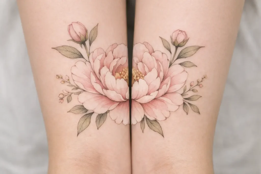 Floral Connecting Tattoo Designs