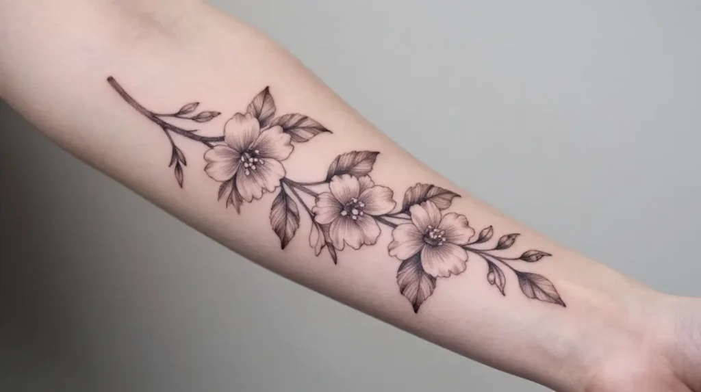 Floral Vine Tattoo