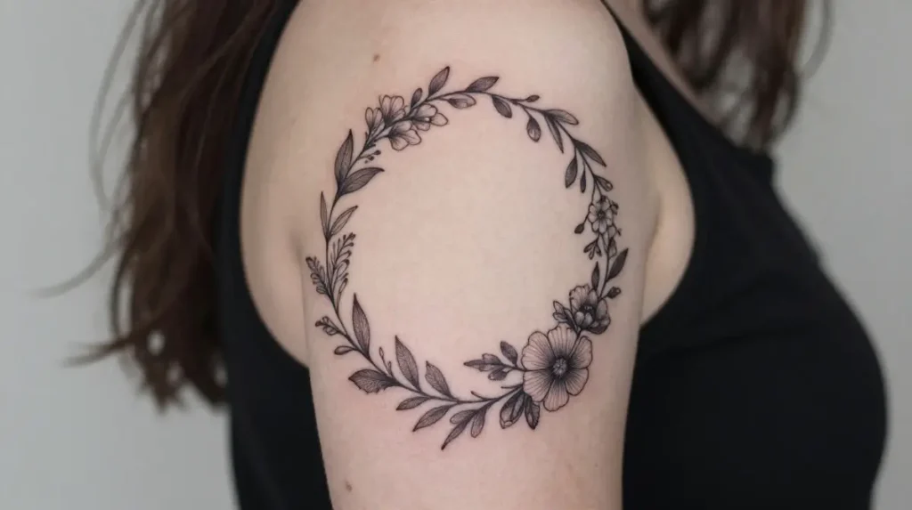 Floral Wreath Tattoos for Nature Lovers