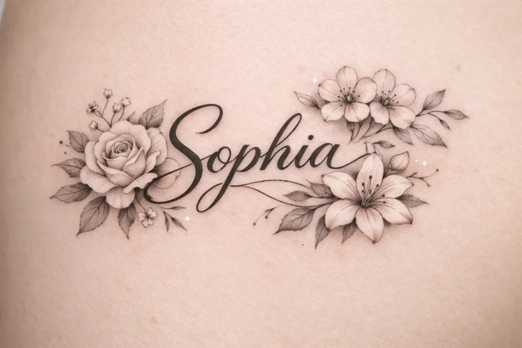 Floral and Name Combination