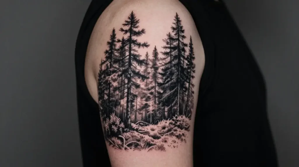 Forest Scene Tattoo
