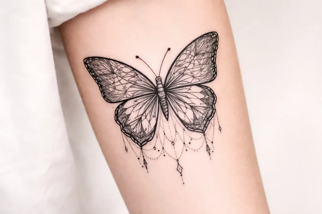 Geometric Butterfly Tattoo Designs