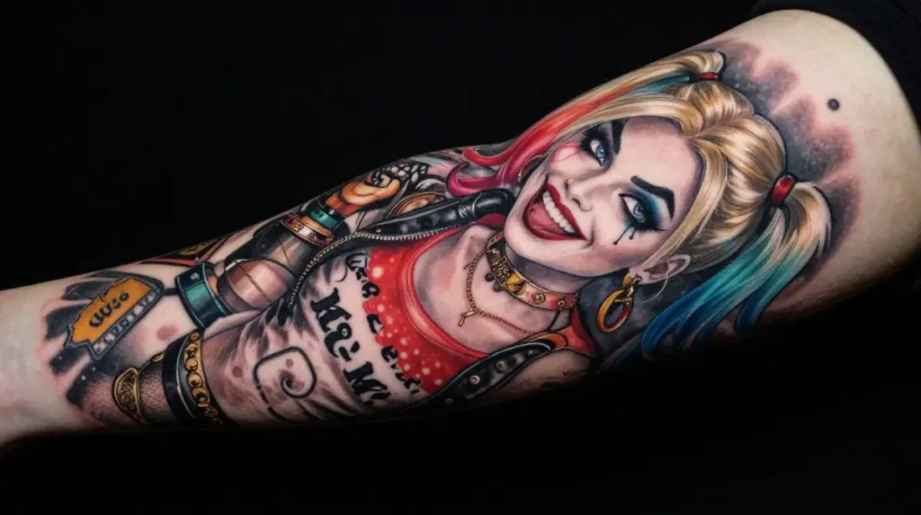Harley Quinn Sleeve Tattoo