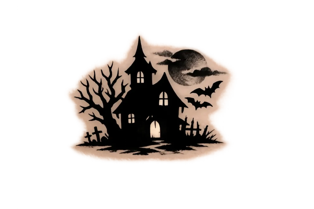 Haunted House Silhouette