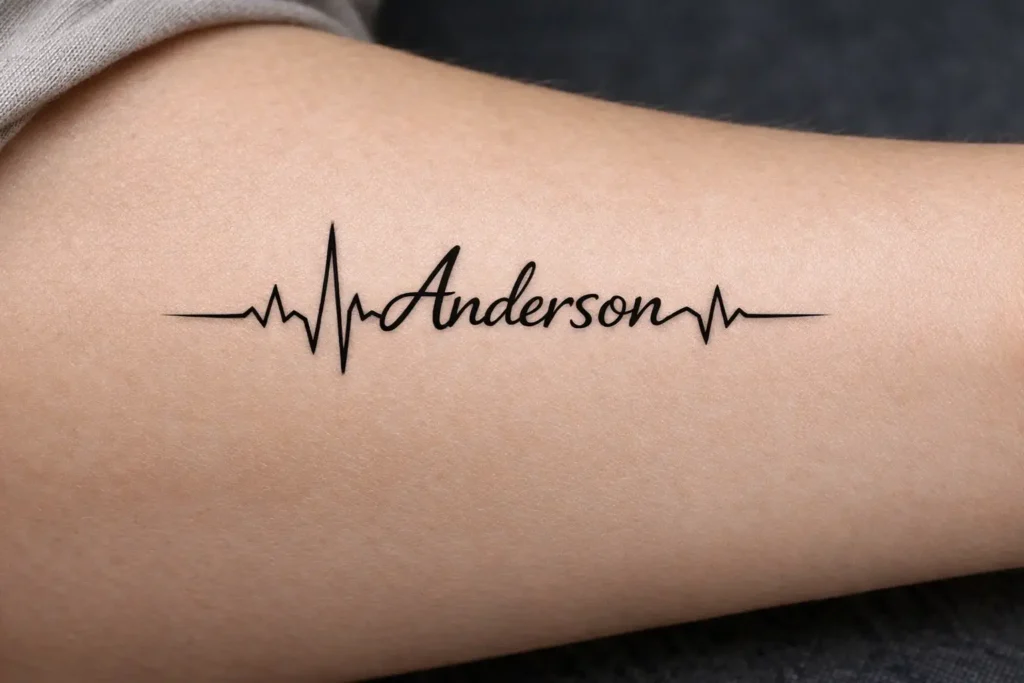 Heartbeat Line Tattoo