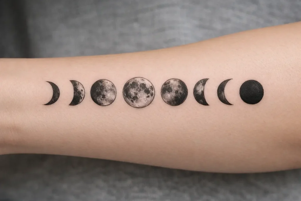 Horizontal Moon Phases Design
