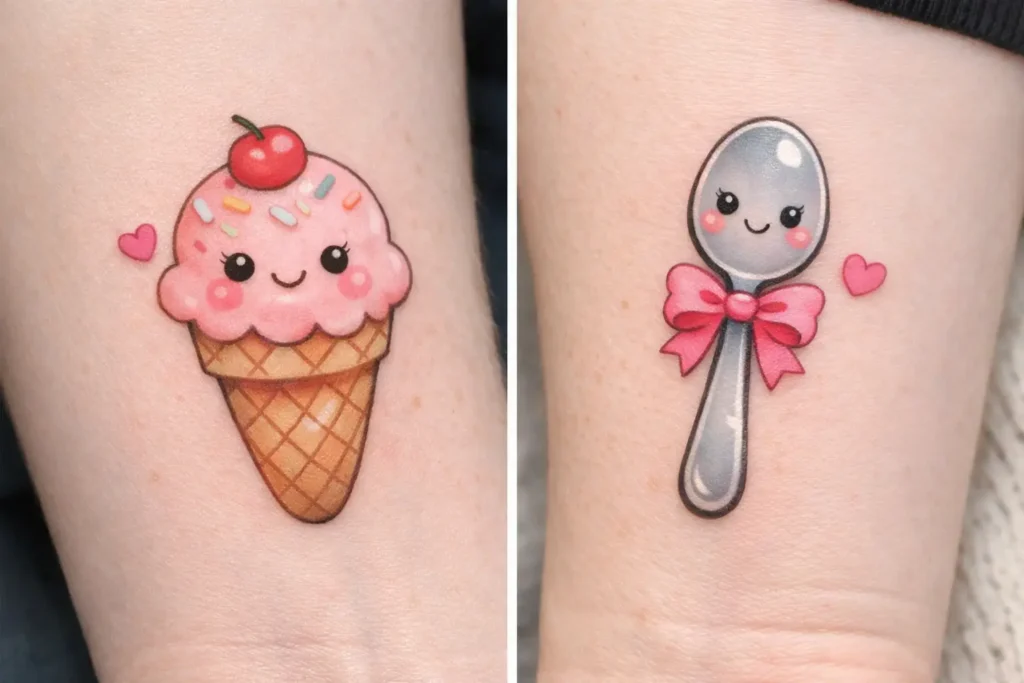 Ice Cream Cone and Spoon