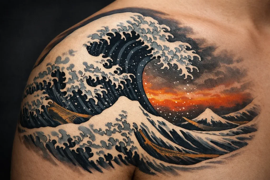 Japanese Great Wave Tattoo