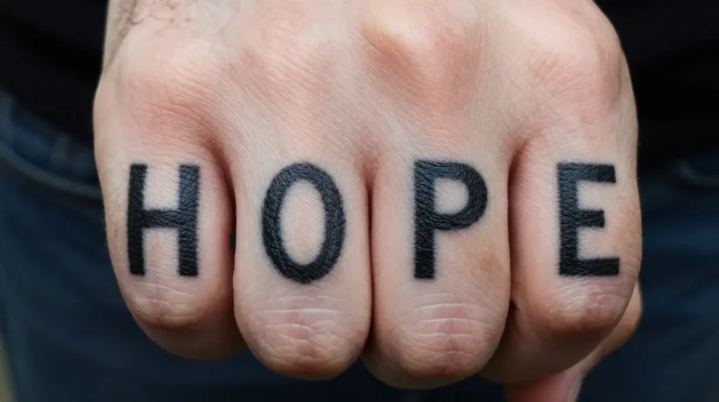 Knuckle Lettering Tattoos